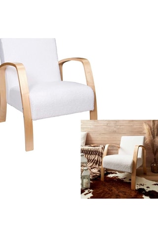 Fauteuil Hella Hygge - 
Naturel et blanc