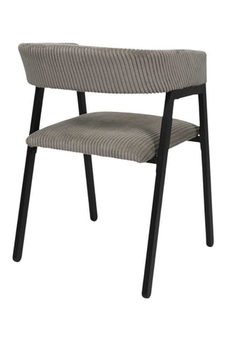 2 fauteuils Scott - Gris foncé - Toucher velours côtelée