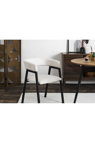 2 fauteuils Scott - Beige - Toucher velours côtelée