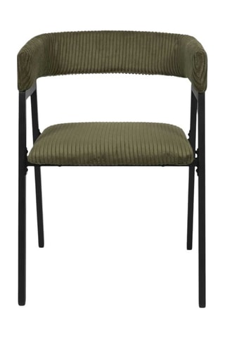 2 fauteuils Scott - Vert foncé - Toucher velours côtelée