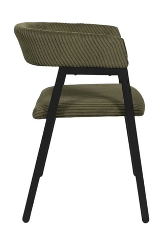 2 fauteuils Scott - Vert foncé - Toucher velours côtelée