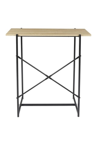 Console Loka - Imitation bois clair et noir