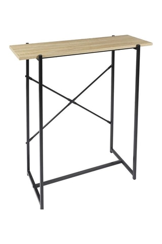 Console Loka - Imitation bois clair et noir
