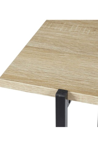 Console Loka - Imitation bois clair et noir