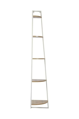 Etagère d'angle - Blanc et beige