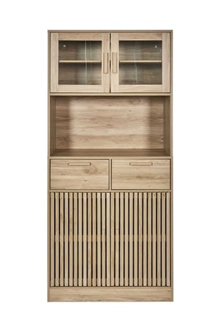 Buffet  4 portes - Portes en verre - 80 x 172 x 40 cm
