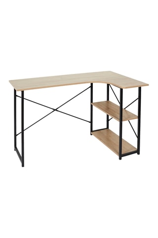 Bureau d'angle - Noir et imitation bois
