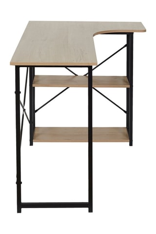 Bureau d'angle - Noir et imitation bois