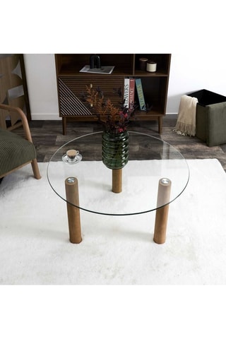 Table basse en verre Clara - 75 x 45 x 75 cm