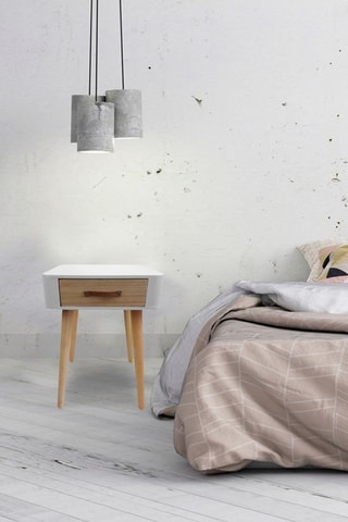 Table de chevet 1 tiroir - Blanc