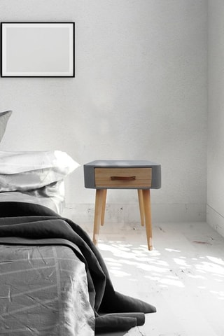 Table de chevet 1 tiroir - Gris