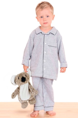Bouillotte peluche avec perles de céramique - Marron clair et blanc