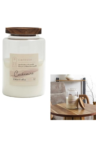 Bougie parfumée en bois d’acacia - Cachemire