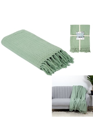 Jeté de canapé - Vert d'eau - 130 x 160 cm
