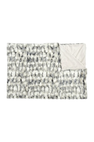 Plaid Opullence - Crème et gris - 140 x 200 X 2 cm