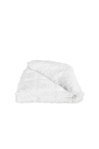 Couverture pondérée fourrure 7 kg Blanc - 150 x 200 cm