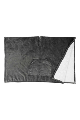 Poncho plaid - Gris