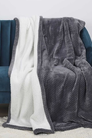 Plaid Sherpa Gris foncé