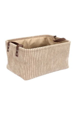 3 paniers de rangement en velours - Taupe