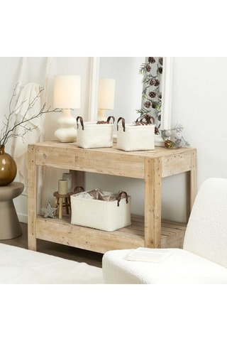 3 paniers de rangement - 36 et 23 cm - Ecru et marron