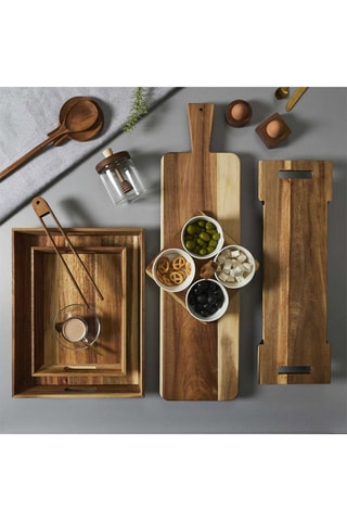 Plateau de service en acacia - 42 x 5 x 33 cm