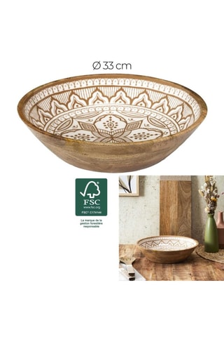 Saladier en bois de manguier Dune - 33 cm