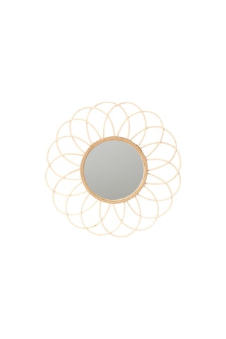 Miroir rond en rotin - 56 cm - Naturel