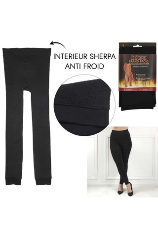 2 leggings polaires - Noir