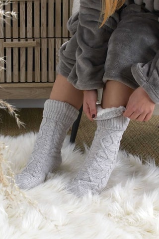Chaussettes Sherpa Gris