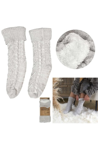 Chaussettes Sherpa Gris