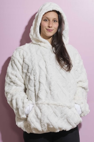 Sweat polaire à capuche - Blanc