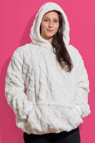 Sweat polaire à capuche - Blanc