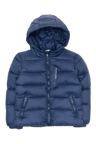 Gewatteerde Jas met Capuchon - Blauw
