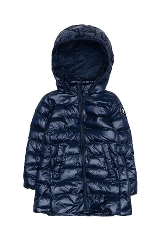Gewatteerde Jas met Capuchon - Marineblauw