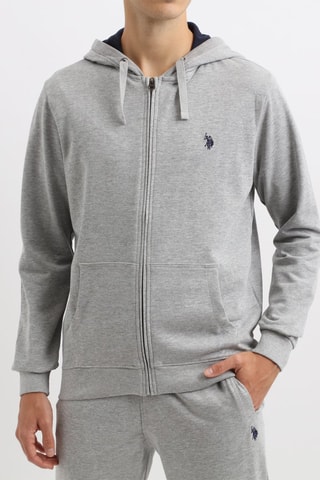 Sweat com capuz - Cinzento