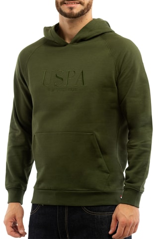 Sweat com capuz - Verde-escuro
