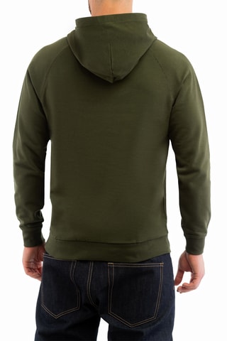 Sweat com capuz - Verde-escuro