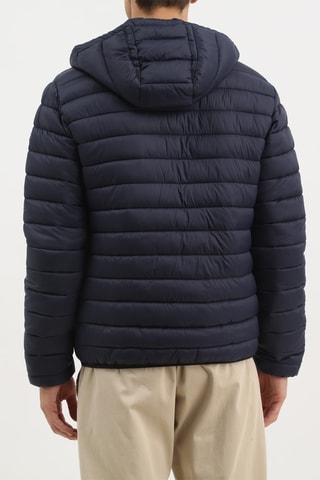 Gewatteerde Jas met Capuchon - Marineblauw