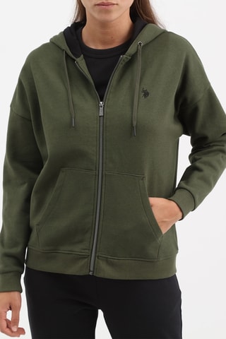 Sweater met Capuchon - Donkergroen