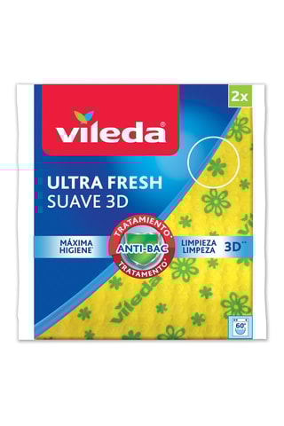 5 x 2 chiffons microfibre 3D ultra fresh - Jaune