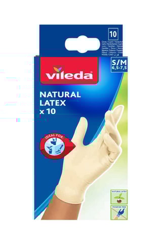 6 x 10 gants en latex - Blanc - Taille S/M