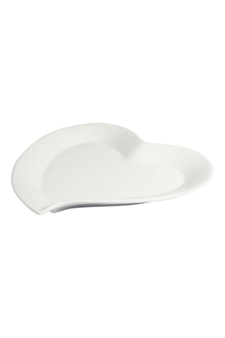 6 assiettes en porcelaine Cœur - 19 x 1,5 x 19 cm