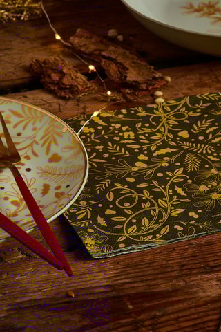 12 assiettes à dessert en porcelaine A travers champs - 19 cm