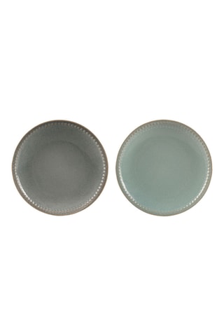 6 assiettes à dessert en grès Tanganyika - 20 cm - Modèle aléatoire