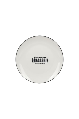 6 assiettes à dessert en porcelaine Brasserie - 20 cm