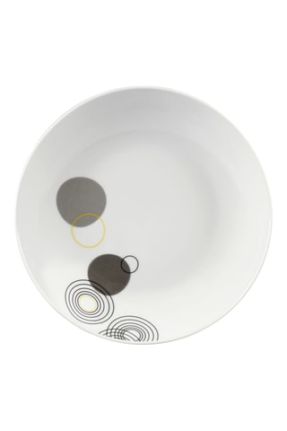 6 assiettes creuses porcelaine - 20 cm