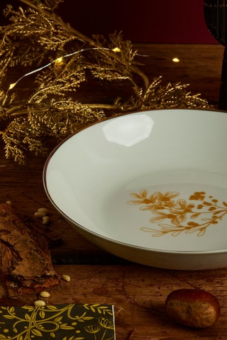 12 assiettes creuses en porcelaine Calais Caudry - 20 cm