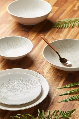 6 assiettes à dessert en grès Fougere - 20,5 cm