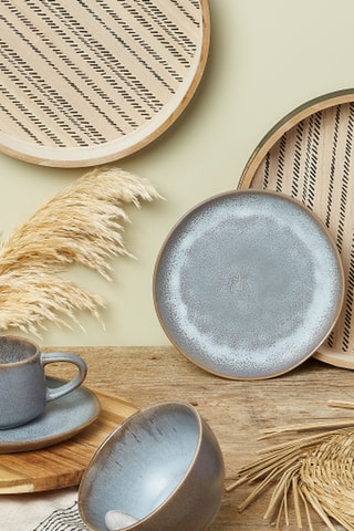 6 assiettes à dessert en grès Terres - 20,5 cm