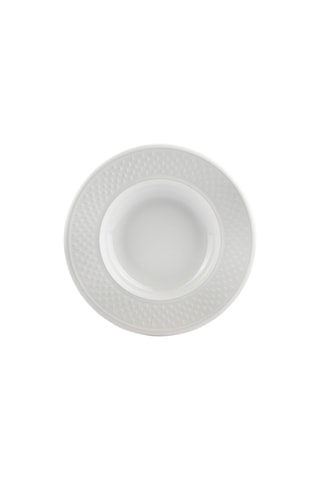 12 assiettes creuses Grain de Riz - 22,5 cm